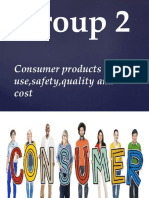 Consumer Products Use, Safety, Quality and Cost Comparison