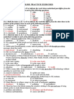 English Practice Exercises Summary