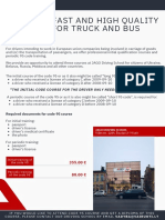 Training For Truck and Bus Drivers: Code 95 - Fast and High Quality