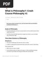 What Is Philosophy?: Crash Course Philosophy #1