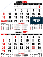 2022 (NEW - BOLD) FLIP CALENDAR TEMPLATE by MASTERPHITV