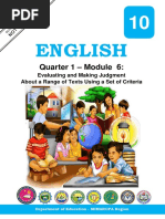 English: Quarter 1 - Module 6