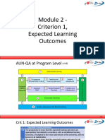 Module 2 - Criterion 1, Expected Learning Outcomes