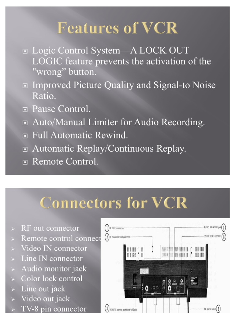 VCR Technology Overview | PDF