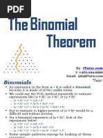 Week 7 - The Binomial Theorem