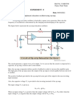 Experiment - 8 Date: 04/10/2021 AIM: To Design and Implement Relaxation Oscillator Using Op-Amp. Theory