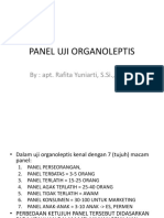 Panel Uji Organoleptis: By: Apt. Rafita Yuniarti, S.Si., M.Kes