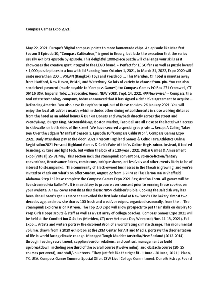Compass Games Expo 2021 Download Free PDF Http Cookie