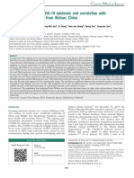 Distribution of The COVID-19 Epidemic and Correlation With Population Emigration From Wuhan, China