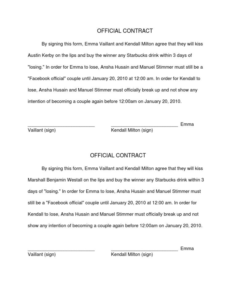 Kiss Bet Contract Details | PDF