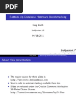 Bottom-Up Database Benchmarking