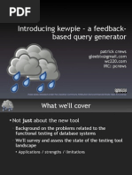 Introducing Kewpie - A Feedback-Based Query Generation and Testing Framework
