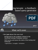 Introducing Kewpie - A Feedback-based Query Generation and Testing Framework