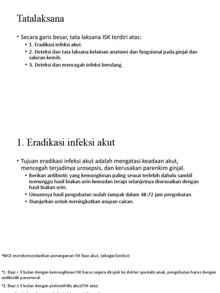 Tatalaksana Infeksi Saluran Kemih pada Anak | PDF