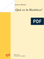 Qué Es La Bioética - Gustavo Bueno