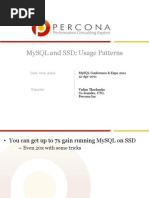 MySQL and SSD: Usage Patterns