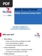 MySQL Cluster Tutorial