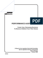 Legislative Post Audit Performance Audit Report