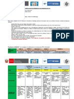 Planificador de Experiencia de Aprendizaje N 08 Del 20 Al 08 de Octubre