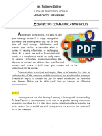 WEEK 3A EFFECTIVE COMM SKILLS HANDOUTS