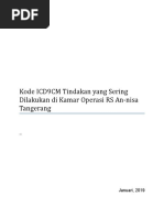 Prosedur Tindakan Yang Sering Dilakukan Sesuai ICD9CM