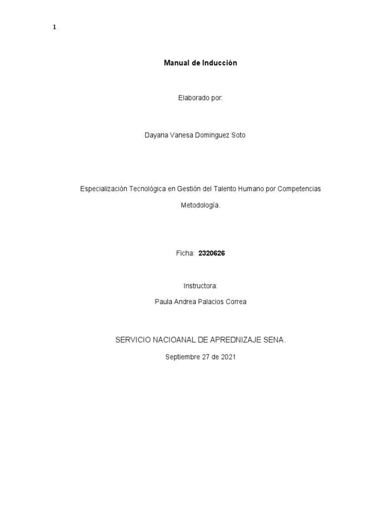 Ev6 Manual De Inducci n PDF Calidad comercial Gesti n De Recursos Humanos