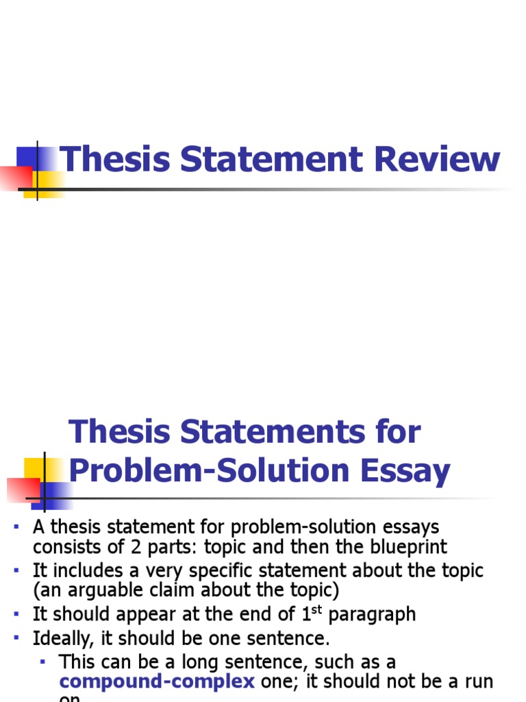 Problem Solution Thesis Statements | PDF