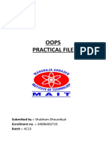 Shubham Dhoundiyal - 04096402719 - Oops Practical File - 4C13