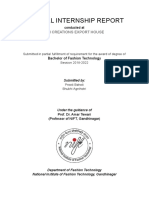 Apparel Internship Report Document