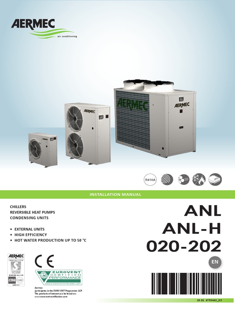 Aermec Chiller Installation Manual | PDF | Mechanical Engineering