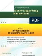 MTPPT1-Introduction To Engineering Management