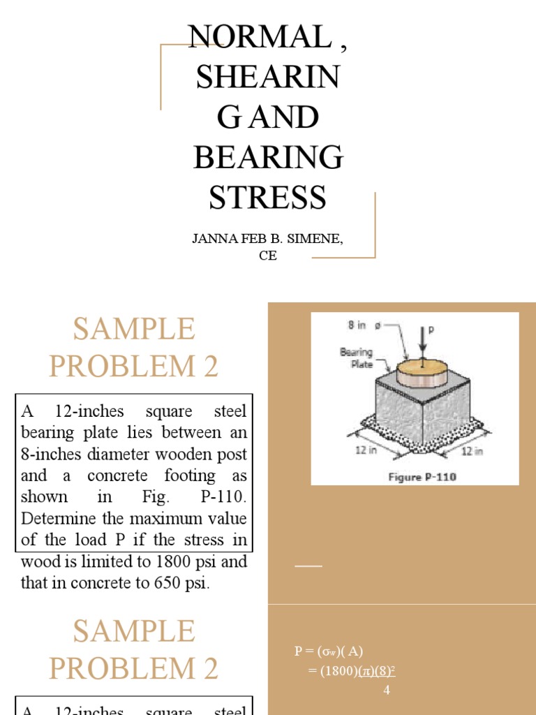 Bearing and Shear Stress Problems | PDF | Technology & Engineering
