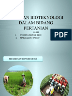 Peranan Bioteknologi Dalam Bidang Pertanian