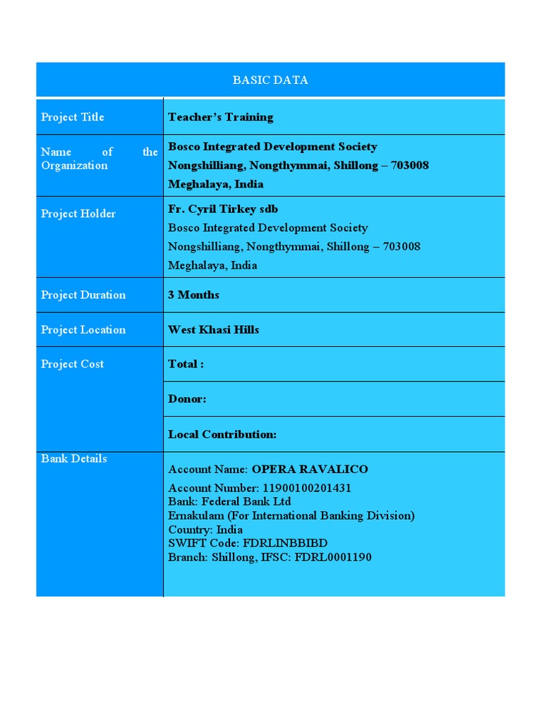 Teacher Training Project Proposal | PDF | Teachers | Curriculum