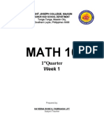 Math 10 - Module Week 1