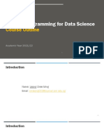 ST2195 Programming For Data Science: Course Outline