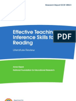 Effective Teaching of Inference Skills For Reading: Literature Review