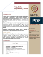 Nptel: NOC:Programming, Data Structures and Algorithms (Aricent) - Video Course