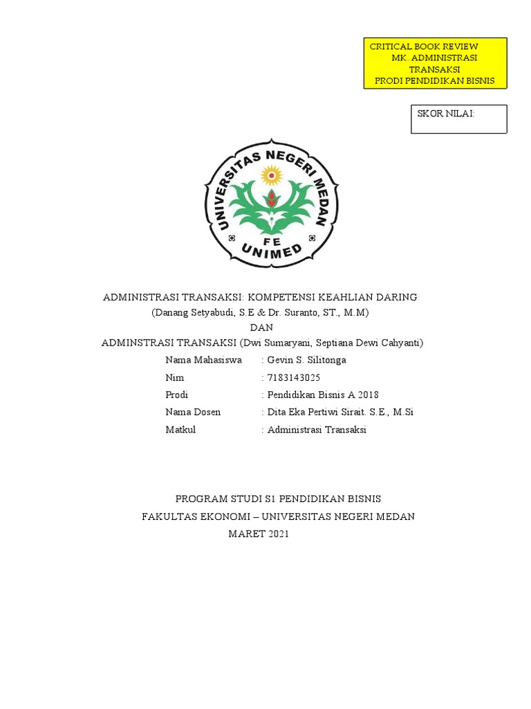 Critical Book Review Administrasi | PDF | Karier & Perkembangan | Bisnis