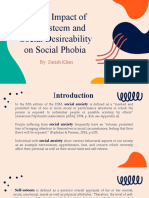 Topic: Impact of Self Esteem and Social Desireability On Social Phobia