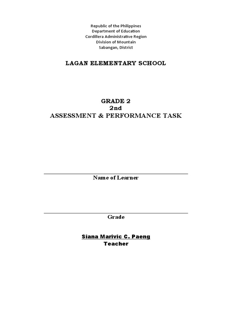 Assessment Grade 2 | PDF | Grammar | Language Mechanics