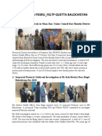 Progress Report PDSRU - FELTP Quetta Balochistan