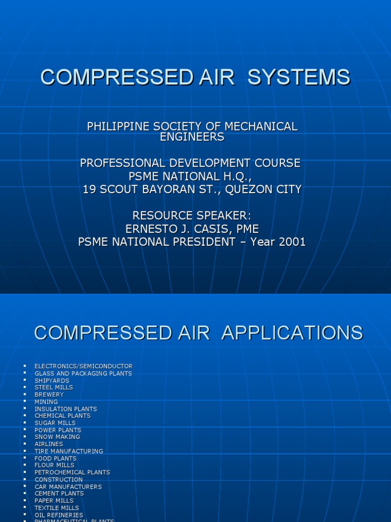 Compressed Air Systems Overview | PDF | Pipe (Fluid Conveyance) | Pump