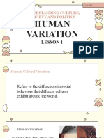 Human Variation: Lesson 1