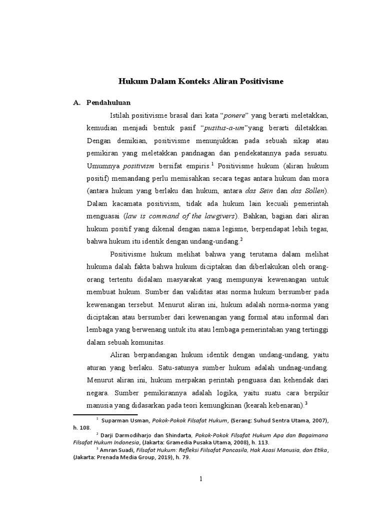 Tokoh Utama Positivisme Hukum | PDF