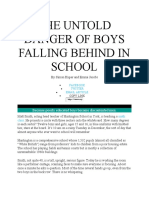 The Untold Danger of Boys Falling Behind in School