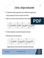 Rolling Force, Torque and Power: Bulk Deformation Processes S. Mukhopadhyay