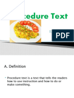Procedure Text: English Class Grade XI