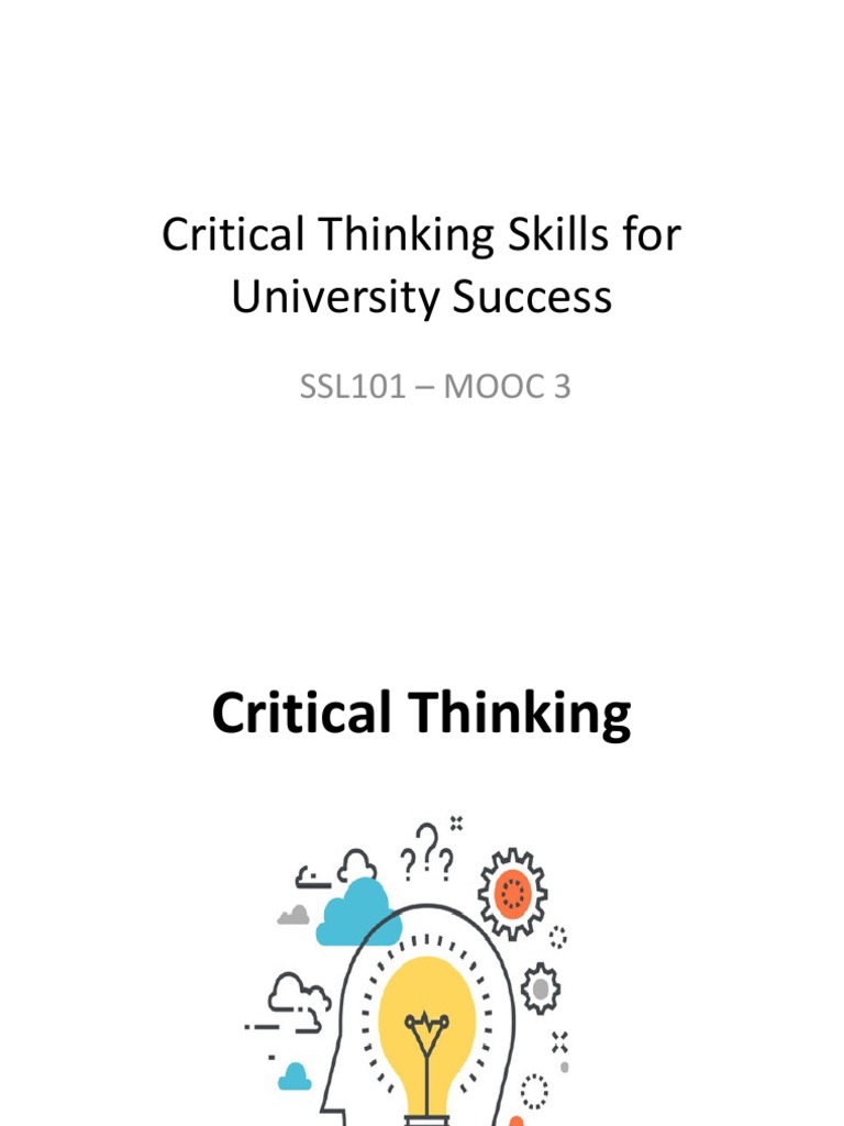 Critical Thinking Skills for Success | PDF | Critical Thinking | Bias