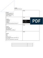 Quiz Shell Scripting: I. Output Tracing (4 Items X 5 Points)